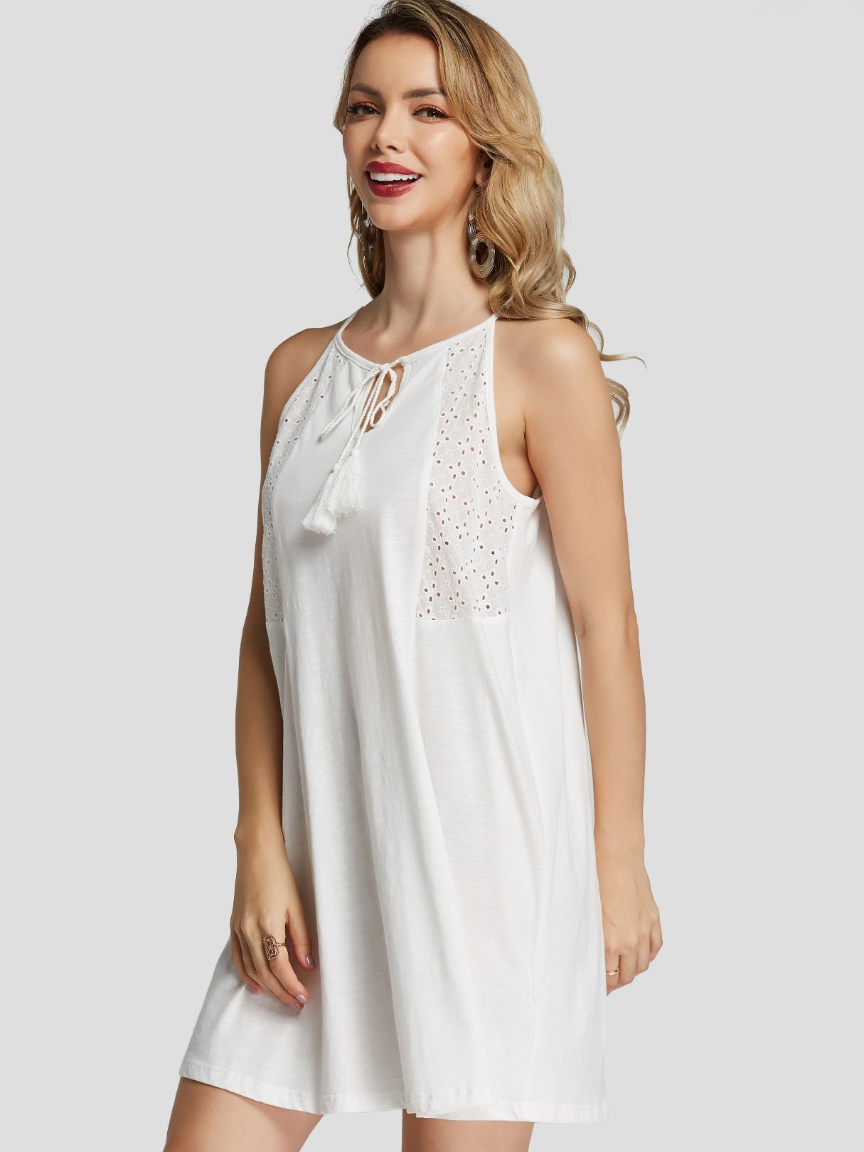 OEM Ladies White Casual Dresses