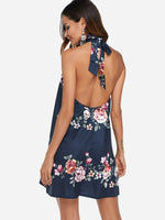 NEW FEELING Womens Navy Floral Dresses