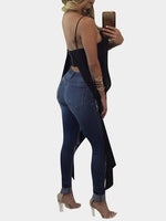 NEW FEELING Womens Black Camis