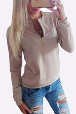 NEW FEELING Womens Khaki T-Shirts