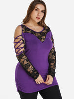 OEM Ladies Purple Plus Size Tops