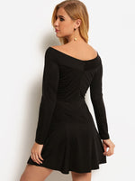 NEW FEELING Womens Black Mini Dresses