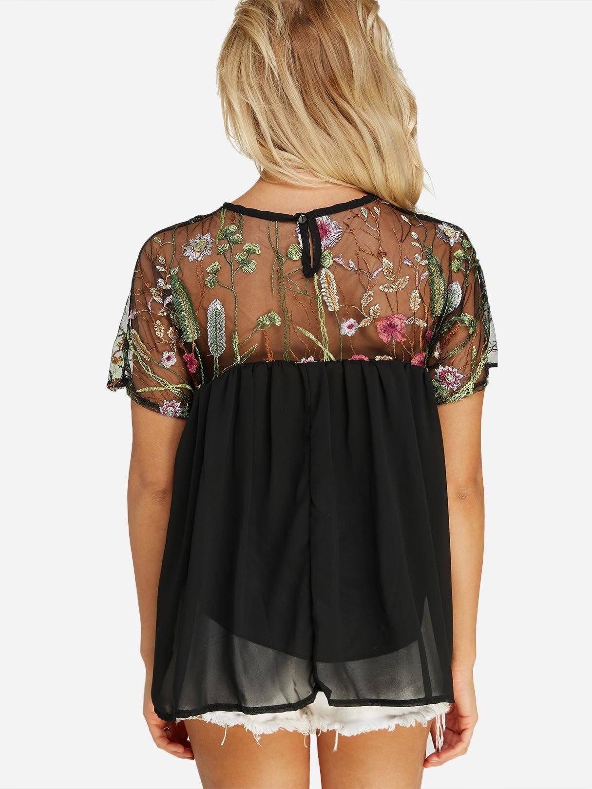 NEW FEELING Womens Black Blouses