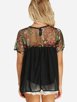 NEW FEELING Womens Black Blouses