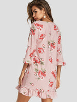 OEM ODM Womens 3/4 Sleeve Mini Dress