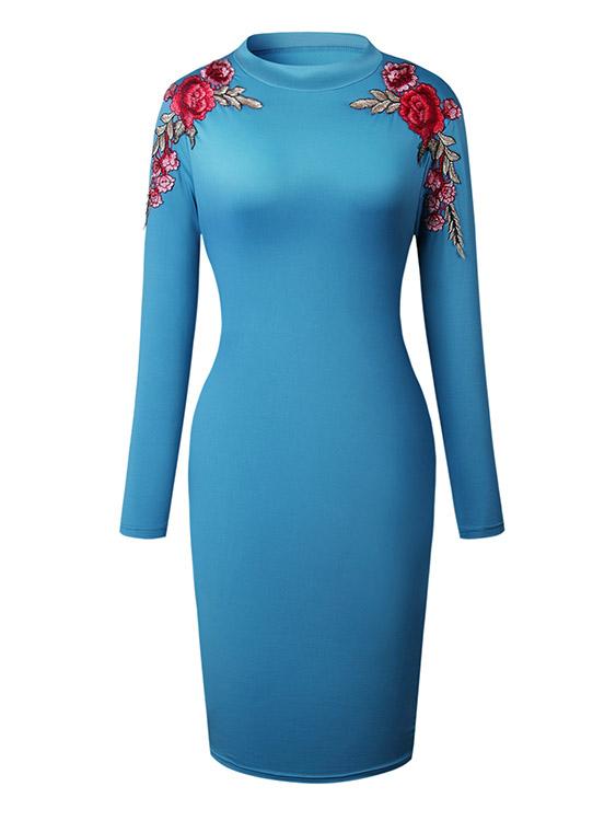 NEW FEELING Womens Blue Casual Dresses