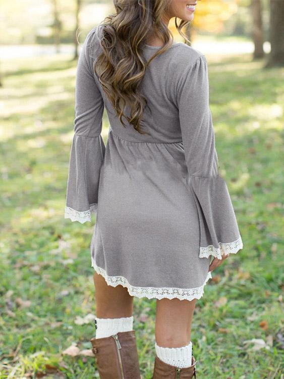 OEM Ladies Grey Casual Dresses
