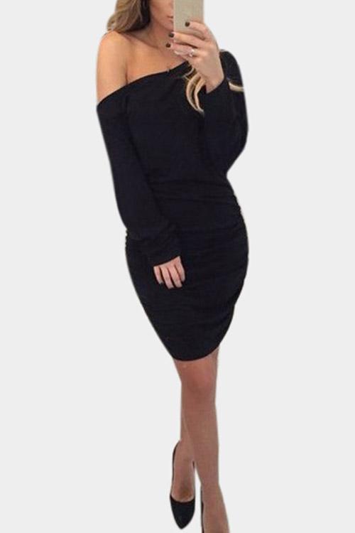 OEM Ladies Black Mini Dresses