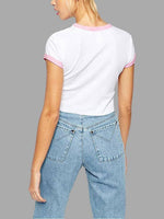 NEW FEELING Womens White T-Shirts