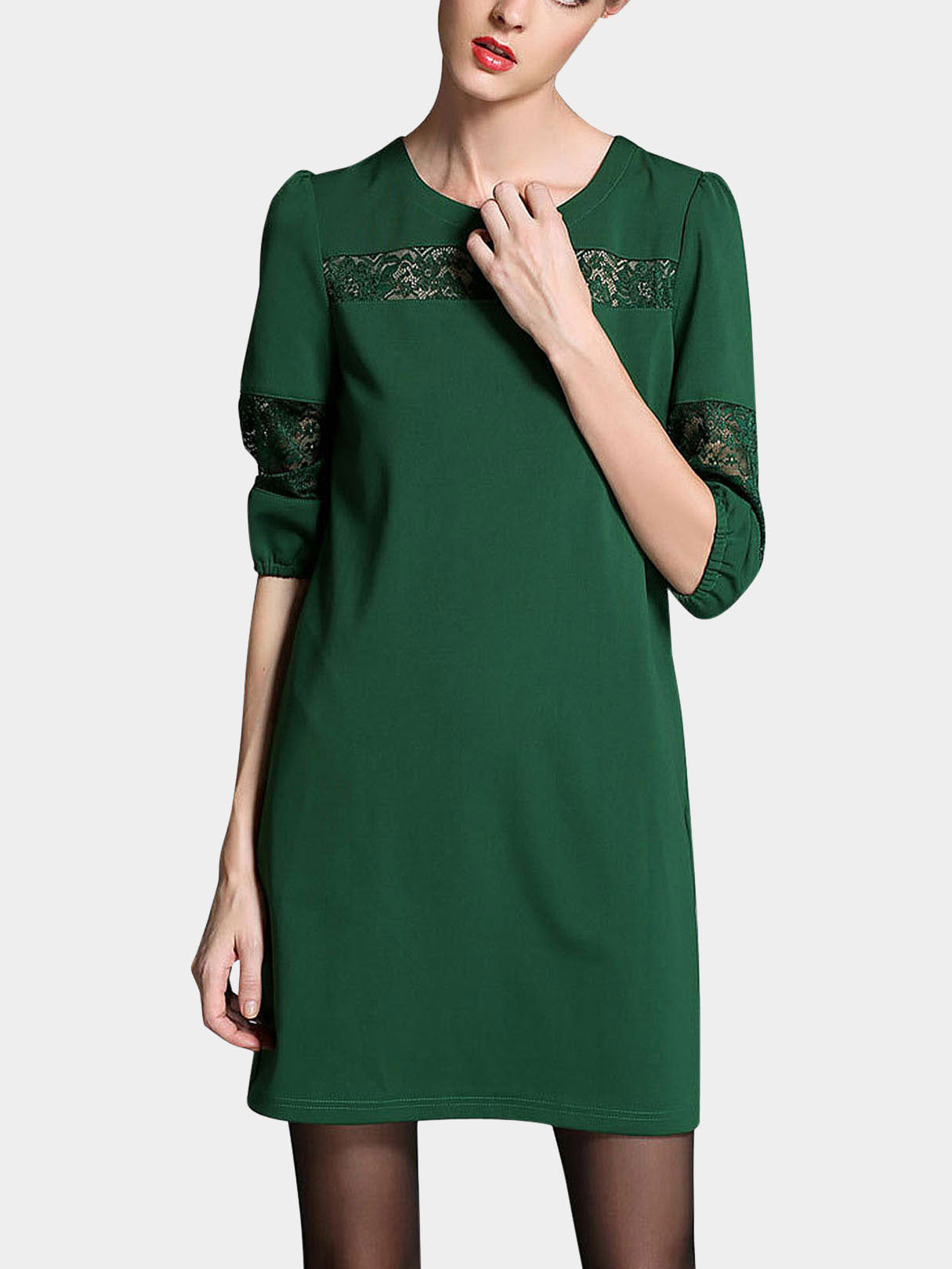 NEW FEELING Womens Green Plus Size Dresses