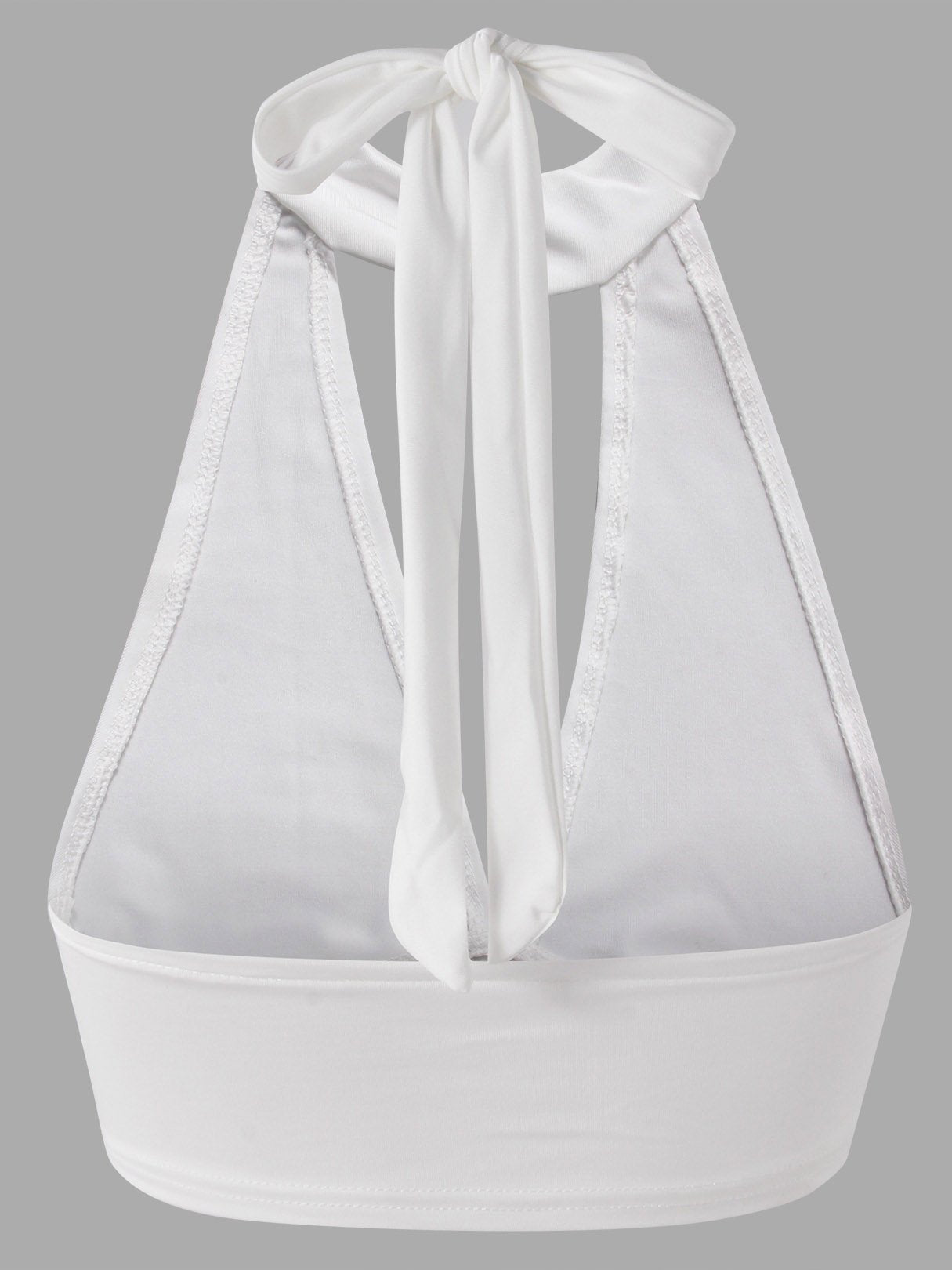 NEW FEELING Womens White Crop Top