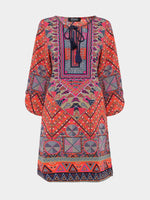 Wholesale Floral Print 3/4 Sleeve Length Fashion Dresses