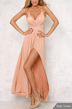NEW FEELING Womens Apricot Maxi Dresses