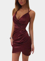 NEW FEELING Womens Burgundy Mini Dresses