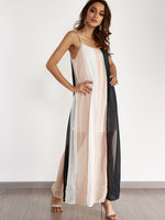 OEM Ladies Khaki Maxi Dresses