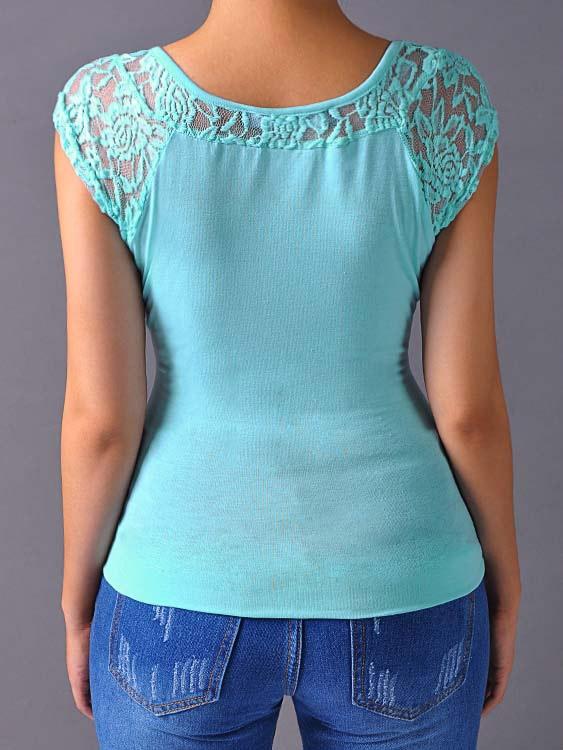 NEW FEELING Womens Green T-Shirts