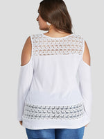 NEW FEELING Womens White Plus Size Tops