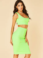 OEM Ladies Green Two Piece Outfits