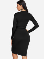 NEW FEELING Womens Black Midi Dresses