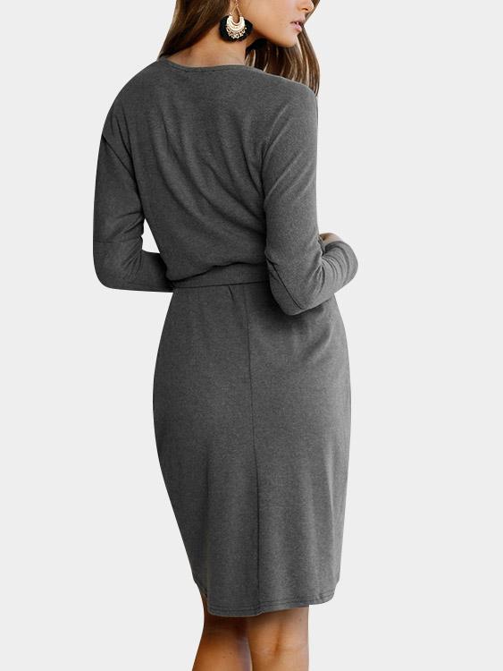 NEW FEELING Womens Grey Mini Dresses