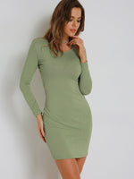 OEM Ladies Army Green Mini Dresses
