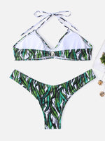 NEW FEELING Womens Green Bikinis