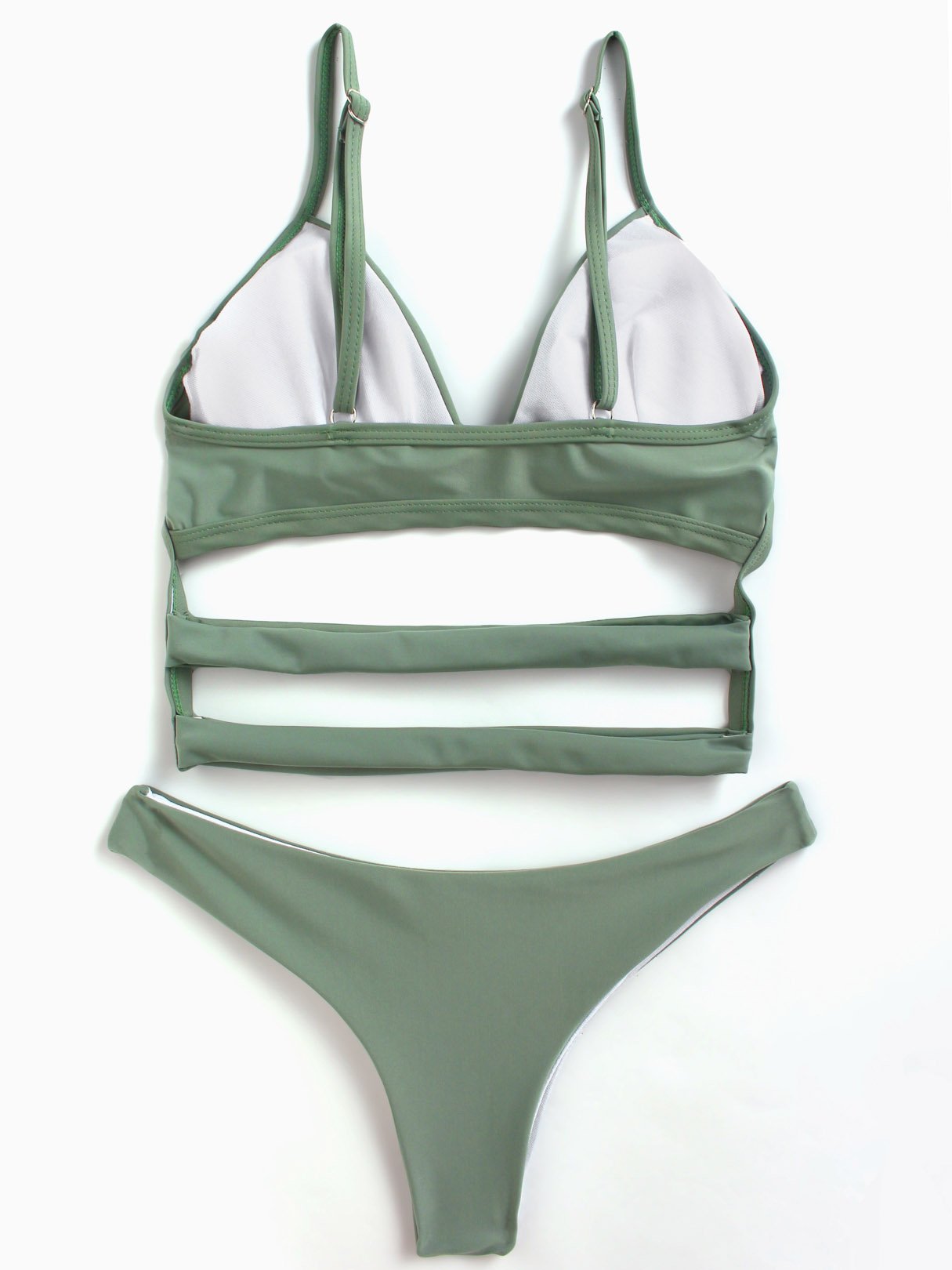 NEW FEELING Womens Green Bikinis