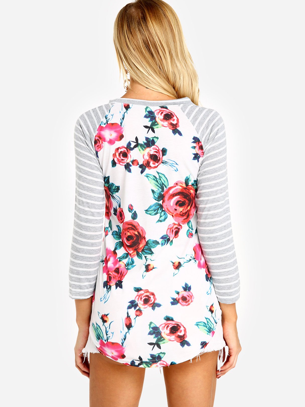 NEW FEELING Womens Floral T-Shirts