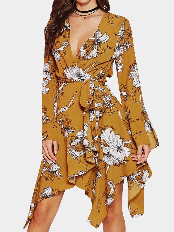 OEM Ladies Yellow Mini Dresses