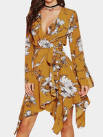 OEM Ladies Yellow Mini Dresses