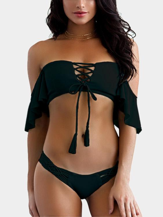 OEM ODM Ladies Blue Bikinis