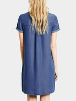NEW FEELING Womens Blue Shirt Dresses