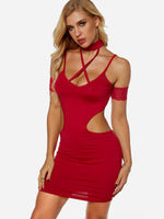 OEM ODM Dark Green Mini Dress