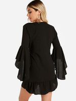 NEW FEELING Womens Black Mini Dresses