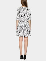 NEW FEELING Womens Black & White Midi Dresses