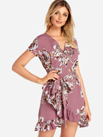 OEM Ladies Pink Mini Dresses