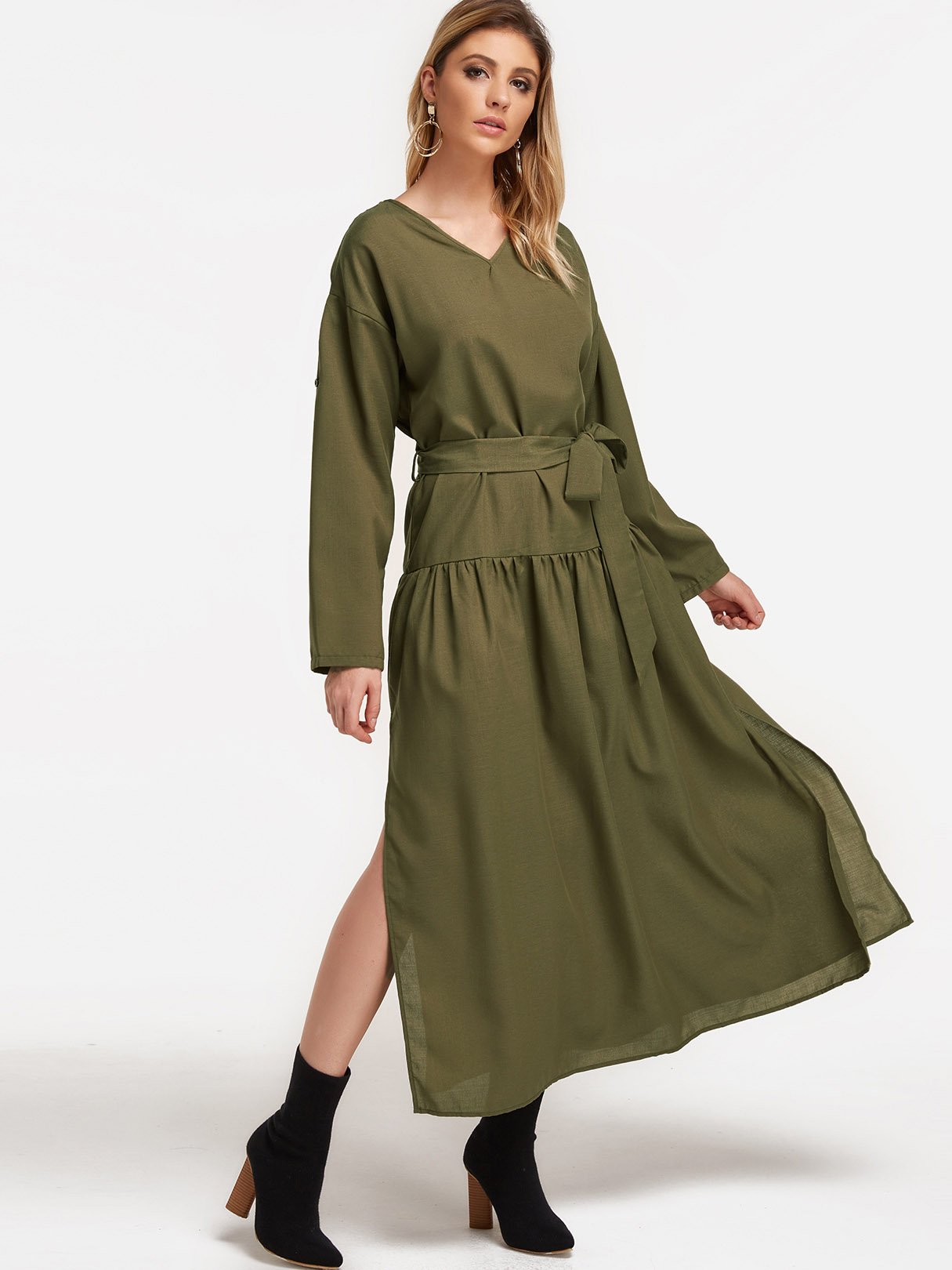 OEM ODM Womens Long Sleeve Maxi Dress