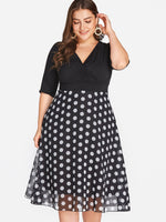 ODM Ladies Half Sleeve Plus Size Dress