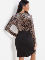 NEW FEELING Womens Black V-Neck Dresses