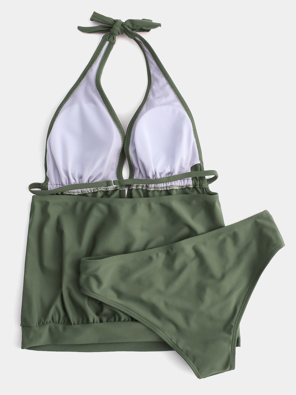 NEW FEELING Womens Green Tankinis
