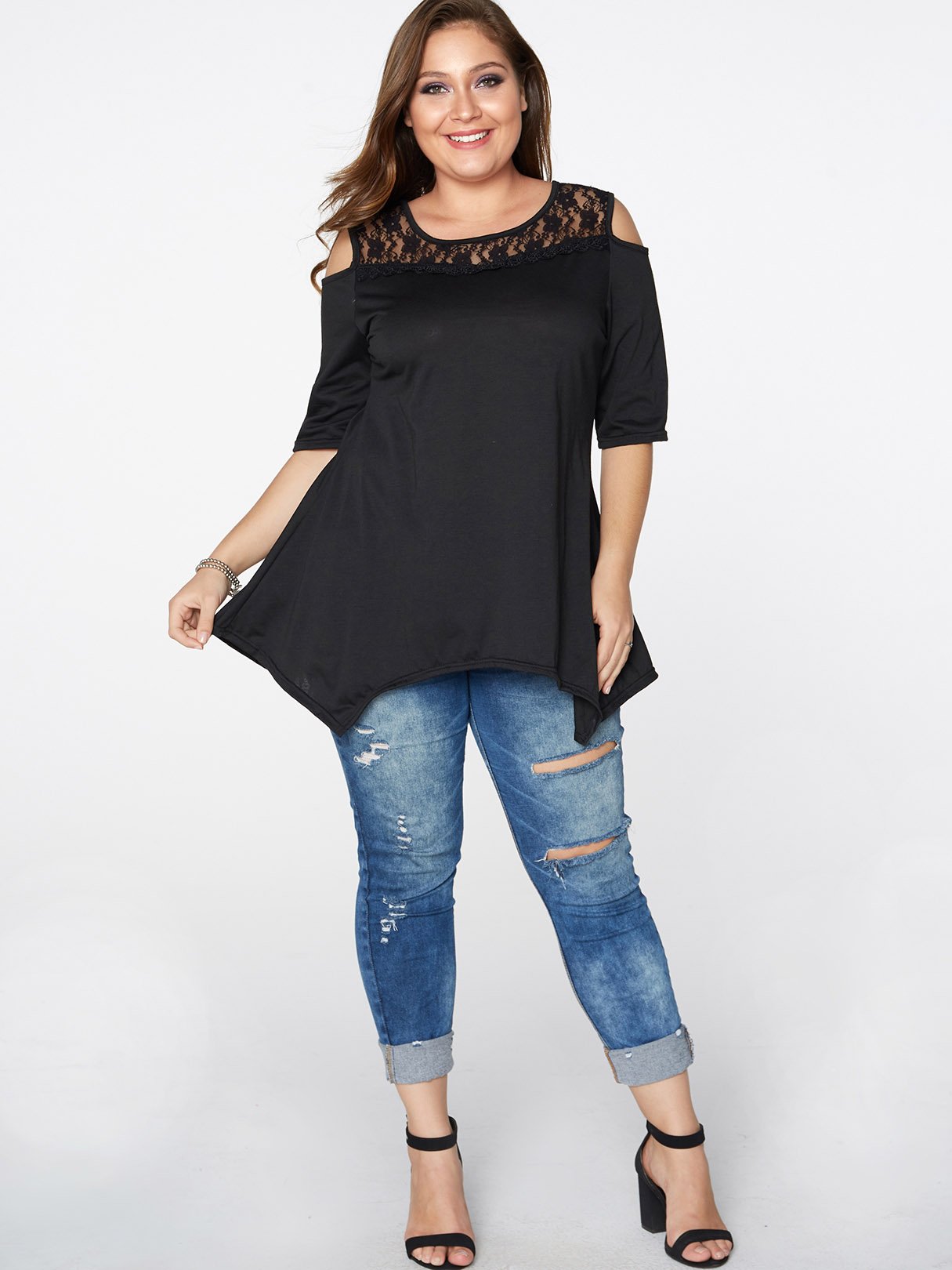 OEM ODM Womens Half Sleeve Plus Size Tops