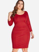 OEM ODM Womens 3/4 Sleeve Plus Size Dress