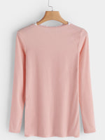 NEW FEELING Womens Pink T-Shirts