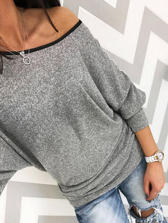 NEW FEELING Womens Grey T-Shirts
