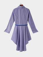 NEW FEELING Womens Dark Blue Shirt Dresses
