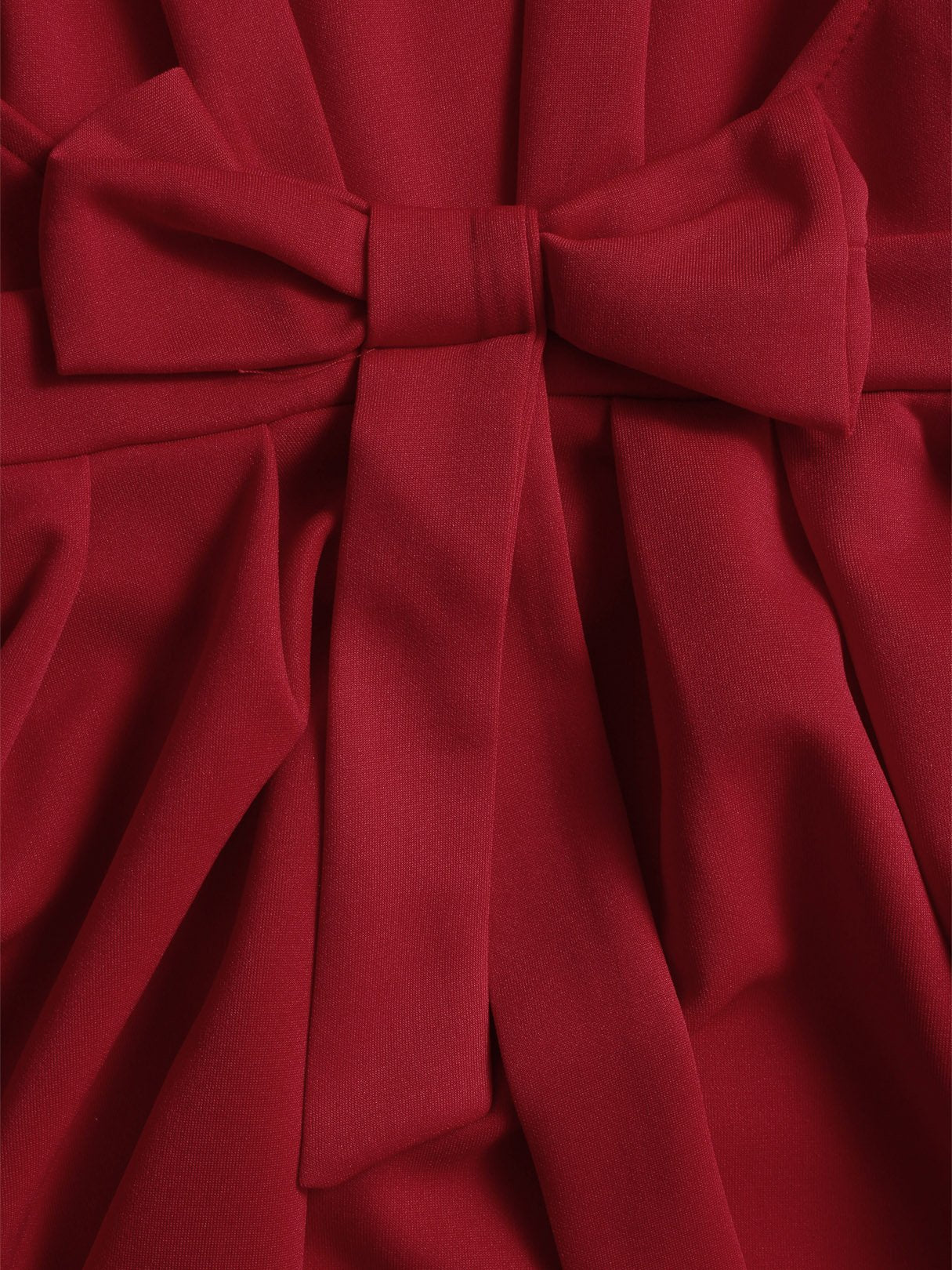 OEM Ladies Red V-Neck Dresses