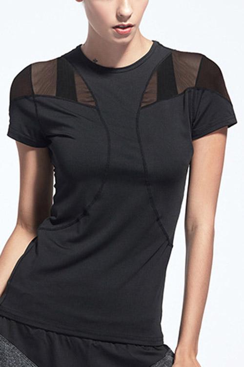 NEW FEELING Womens Black T-Shirts