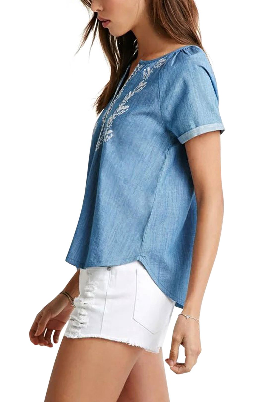 OEM Ladies Blue T-Shirts