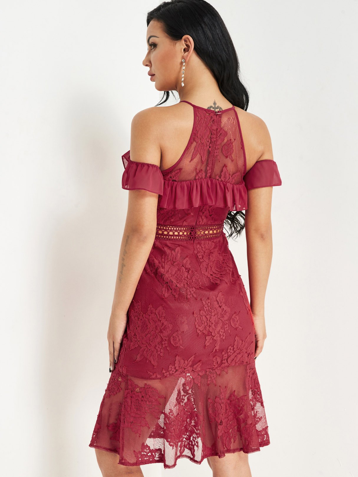 NEW FEELING Womens Burgundy Sexy Dresses