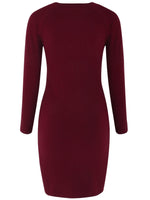 OEM Ladies Burgundy Sexy Dresses